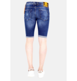 Local Fanatic Exclusieve Korte Broek Heren met Verfspatten - 1016 - Blauw