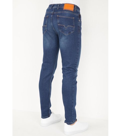 TRUE RISE Donkerblauwe Jeans Heren Regular Fit - DP05 - Blauw