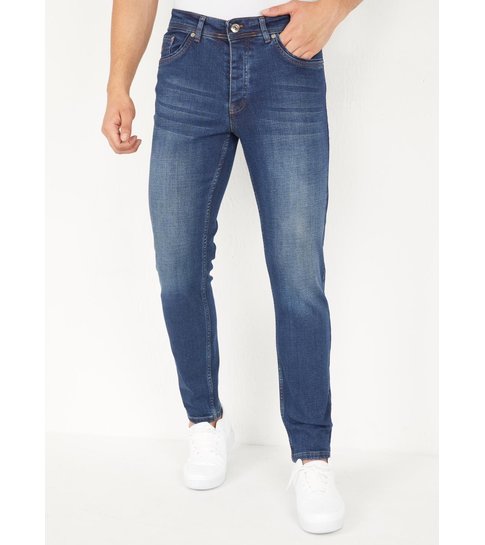 TRUE RISE Donkerblauwe Jeans Heren Regular Fit - DP05 - Blauw