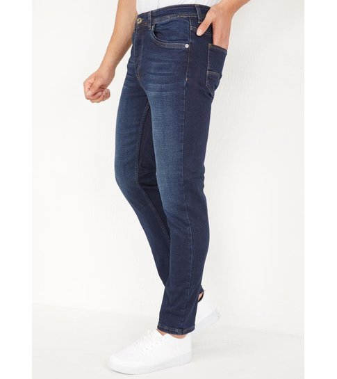 TRUE RISE Regular Fit Jeans Heren Donkerblauw - DP06 - Blauw