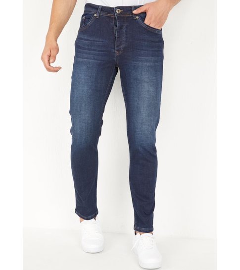TRUE RISE Regular Fit Jeans Heren Donkerblauw - DP06 - Blauw