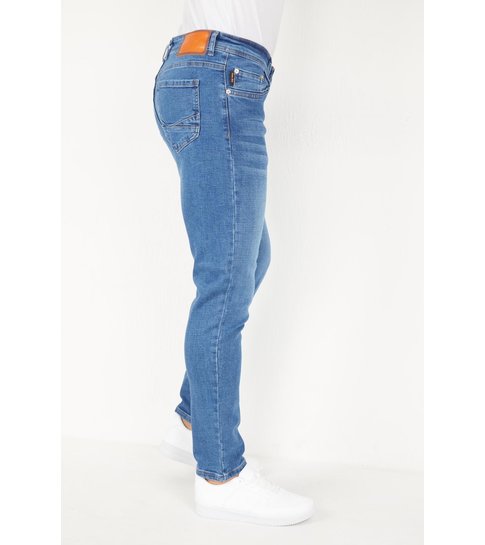 TRUE RISE Heren Denim Jeans Regular Fit - DP08 - Blauw