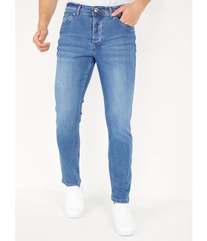 TRUE RISE Heren Denim Jeans Regular Fit - DP08 - Blauw