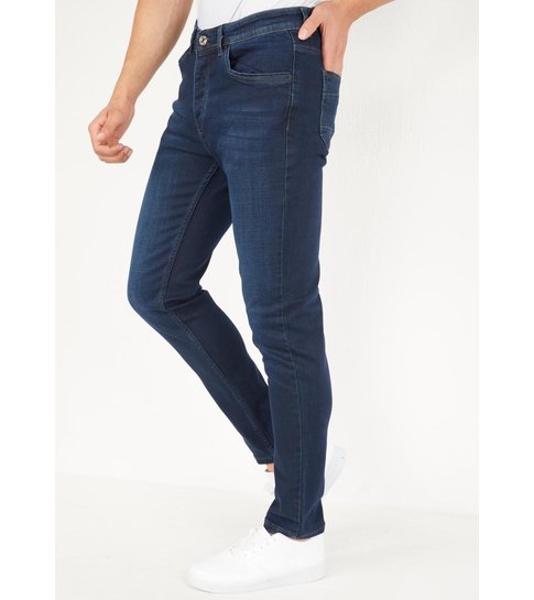 TRUE RISE Jeans Heren Regular Fit Donkerblauw - DP11 - Blauw