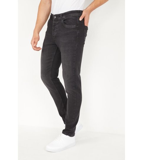 TRUE RISE Spijkerbroek Heren Stretch Regular Fit Jeans - DP17- Grijs