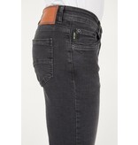 TRUE RISE Mannen Spijkerbroek Stretch Regular Fit Jeans - DP18- Grijs