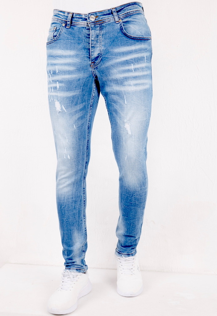 herstel Iedereen risico Stoere Jeans Heren Slim Fit met Stretch | Nieuwe Collectie | - Style Italy