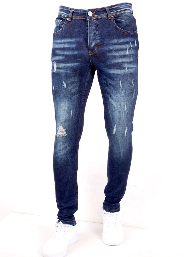 baard gevangenis G Slim fit Jeans Stretch Heren met Gaten | Nieuwe Collectie | - Style Italy