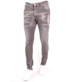 TRUE RISE Grijze Slim Fit Jeans Stretch Heren - SLM-41 - Grijs