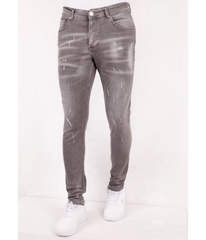 TRUE RISE Grijze Slim Fit Jeans Stretch Heren - SLM-41 - Grijs