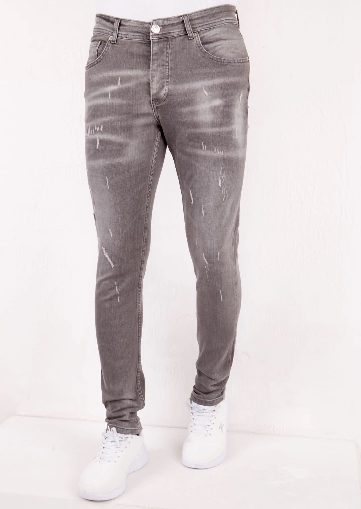 canvas droefheid toetje Grijze Slim Fit Jeans Stretch Heren | Nieuwe Collectie | - Style Italy