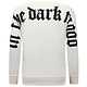 Heren Oversize Sweater met Tekst - Wit