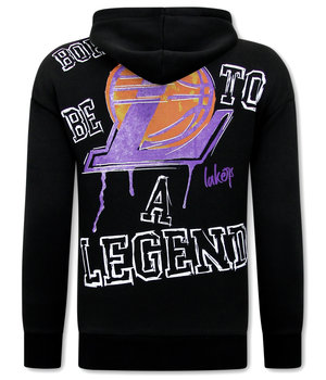 IKAO Los Angeles Lakers Oversized Hoodie Heren - Zwart