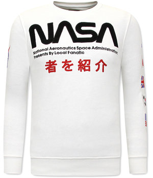 Local Fanatic Heren Sweater - NASA International - Wit