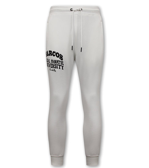 LF Amsterdam Exclusieve Heren Joggingspak - Narcos University - Wit