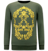 LF Amsterdam Exclusieve Joggingpak Heren - Skull Embroidery - Groen