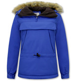 MATOGLA  Jas Over je Hoofd - Anorak Winterjas – Blauw