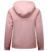 MATOGLA Dames Anorak Jas Voor Over het Hoofd – Roze