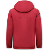 Beluomo Heren Winterjas Anorak Voor Over het Hoofd – Rood