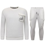 IKAO Trendy Tracksuit Heren Casual - Wit