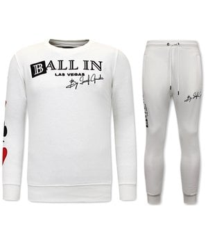 LF Amsterdam Exclusieve Joggingpak Mannen - Ballin Las Vegas - Wit