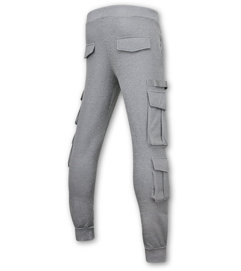 IKAO Joggingbroek Heren Sweatpants met zij Zaken - Grijs