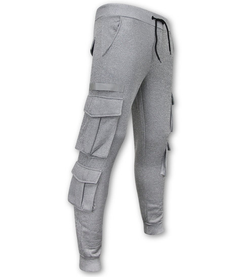 IKAO Joggingbroek Heren Sweatpants met zij Zaken - Grijs