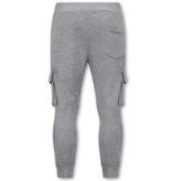 IKAO Trainingsbroek Heren Sweatpants met Ritszakken - Grijs