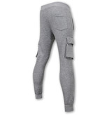 IKAO Trainingsbroek Heren Sweatpants met Ritszakken - Grijs