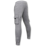 IKAO Trainingsbroek Heren Sweatpants met Ritszakken - Grijs