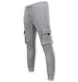 IKAO Trainingsbroek Heren Sweatpants met Ritszakken - Grijs