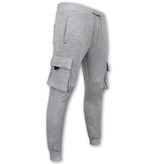 IKAO Trainingsbroek Heren Sweatpants met Ritszakken - Grijs