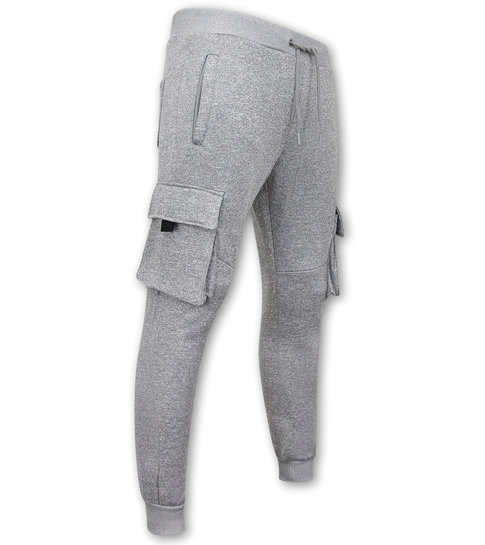 IKAO Trainingsbroek Heren Sweatpants met Ritszakken - Grijs