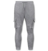 IKAO Trainingsbroek Heren Sweatpants met Ritszakken - Grijs