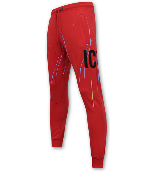 LF Amsterdam Exclusieve Mannen Joggingspak - ICON Painted - Rood