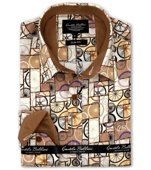 Dokter Stiptheid speer Luxe Heren Overhemd met Fietsen Print | Nieuwe Collectie | - Style Italy