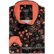 Luxe Heren Overhemd Bloemenprint - Slim Fit -3100 - Zwart