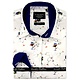 Luxe Satijnen Blouse Heren met Print - Slim Fit - 3105 - Wit