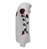 LF Amsterdam Heren Hoodie - Love & Roses - 11-6526 - Wit