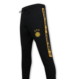 LF Amsterdam Heren Joggingspak - Half Zipper, Double Ribbon - Zwart / Geel