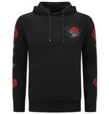 LF Amsterdam Heren Hoodie - Love & Roses - Zwart