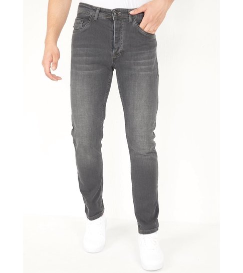 TRUE RISE Grijze Regular Fit Jeans Mannen - DP15 - Grijs