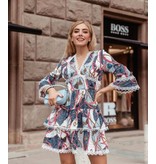 PARISIAN Royal Luxe Print Jurk - 2223 - Wit /Blauw