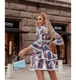PARISIAN Royal Luxe Print Jurk - 2223 - Wit /Blauw