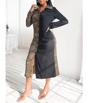 PARISIAN Royal Luxe Tiger Print Jurk - 2275 - Zwart