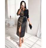 PARISIAN Royal Luxe Tiger Print Jurk - 2275 - Zwart