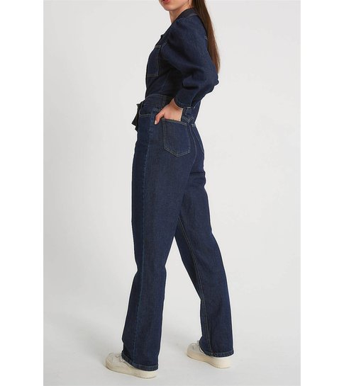 Robin-Collection Dames Denim  Jumpsuit - D85184 - Blauw