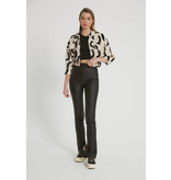 Robin-Collection Dames Korte Print Jas - D89778 - Beige