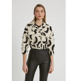 Robin-Collection Dames Korte Print Jas - D89778 - Beige