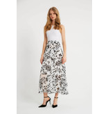 Robin-Collection Dames Bloemen Print Lange Rok - M34833 - Wit